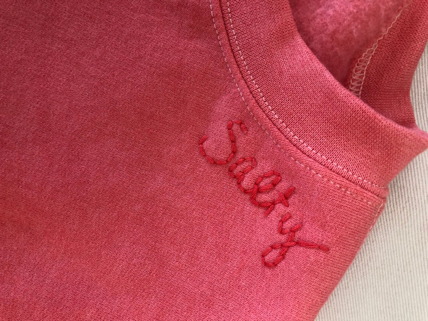 Coral Dip Tie Dye Crew Sweatshirt