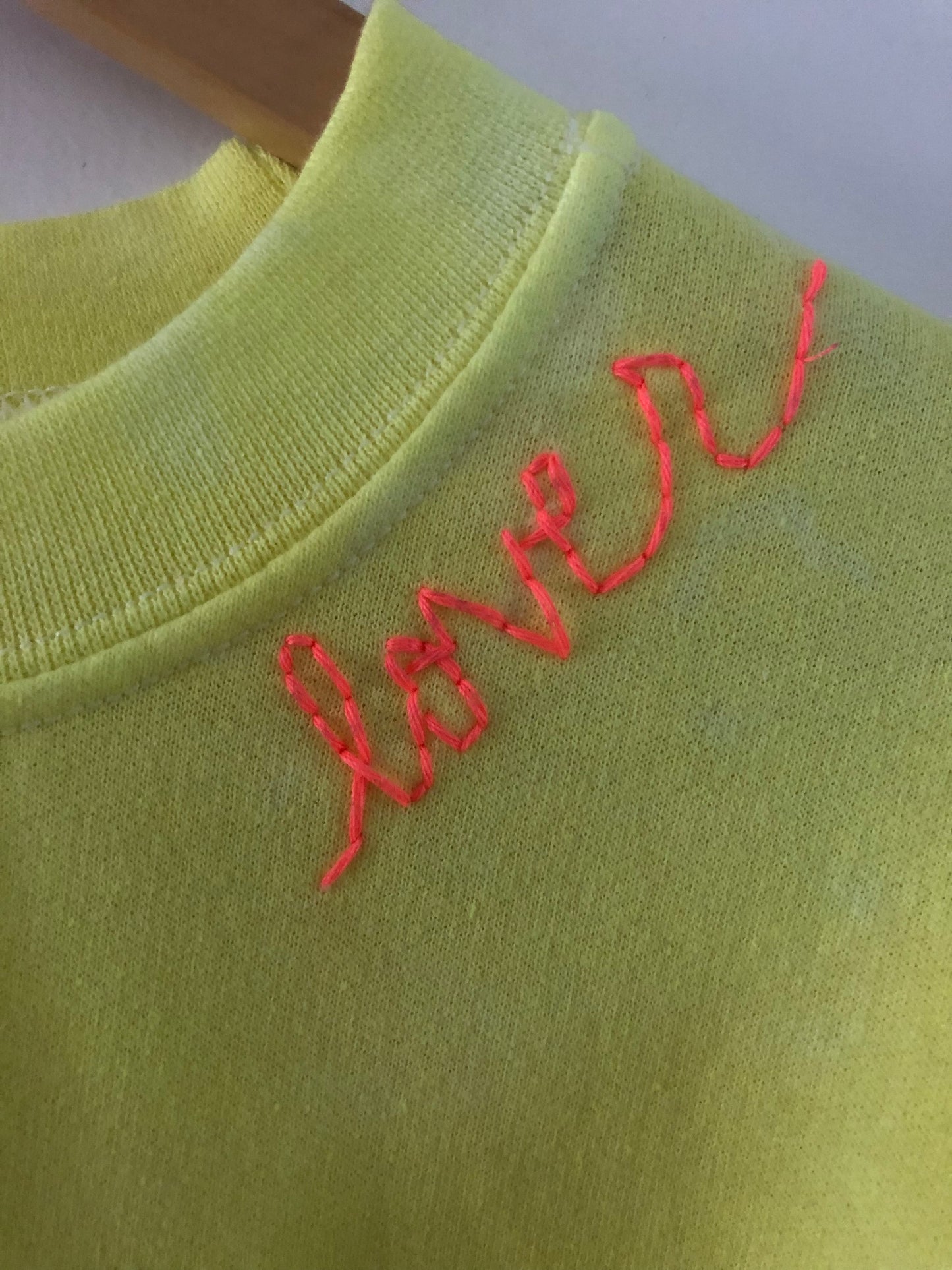 Neon Yellow Tie Dye Crew Sweatshirt