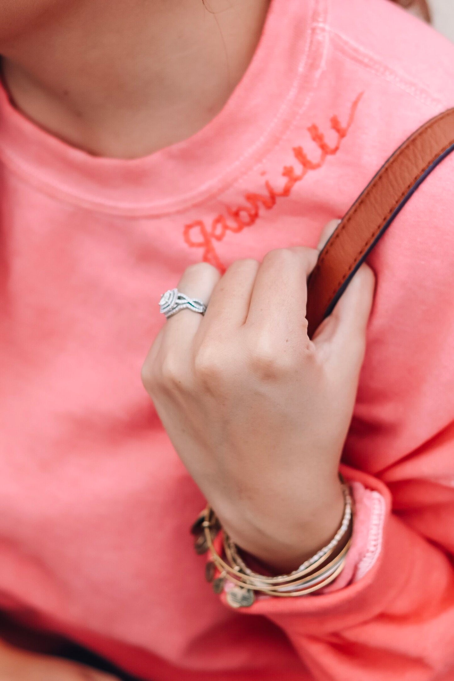 Coral Dip Tie Dye Crew Sweatshirt